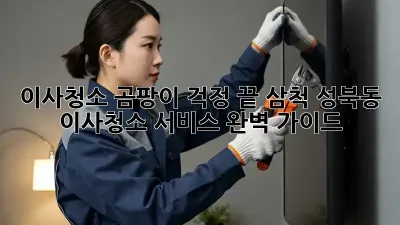 이사청소, 곰팡이 걱정 끝! 삼척 성북동 이사청소 서비스 완벽 가이드