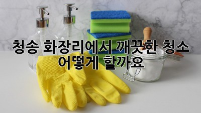 청송 화장리에서 깨끗한 청소, 어떻게 할까요?